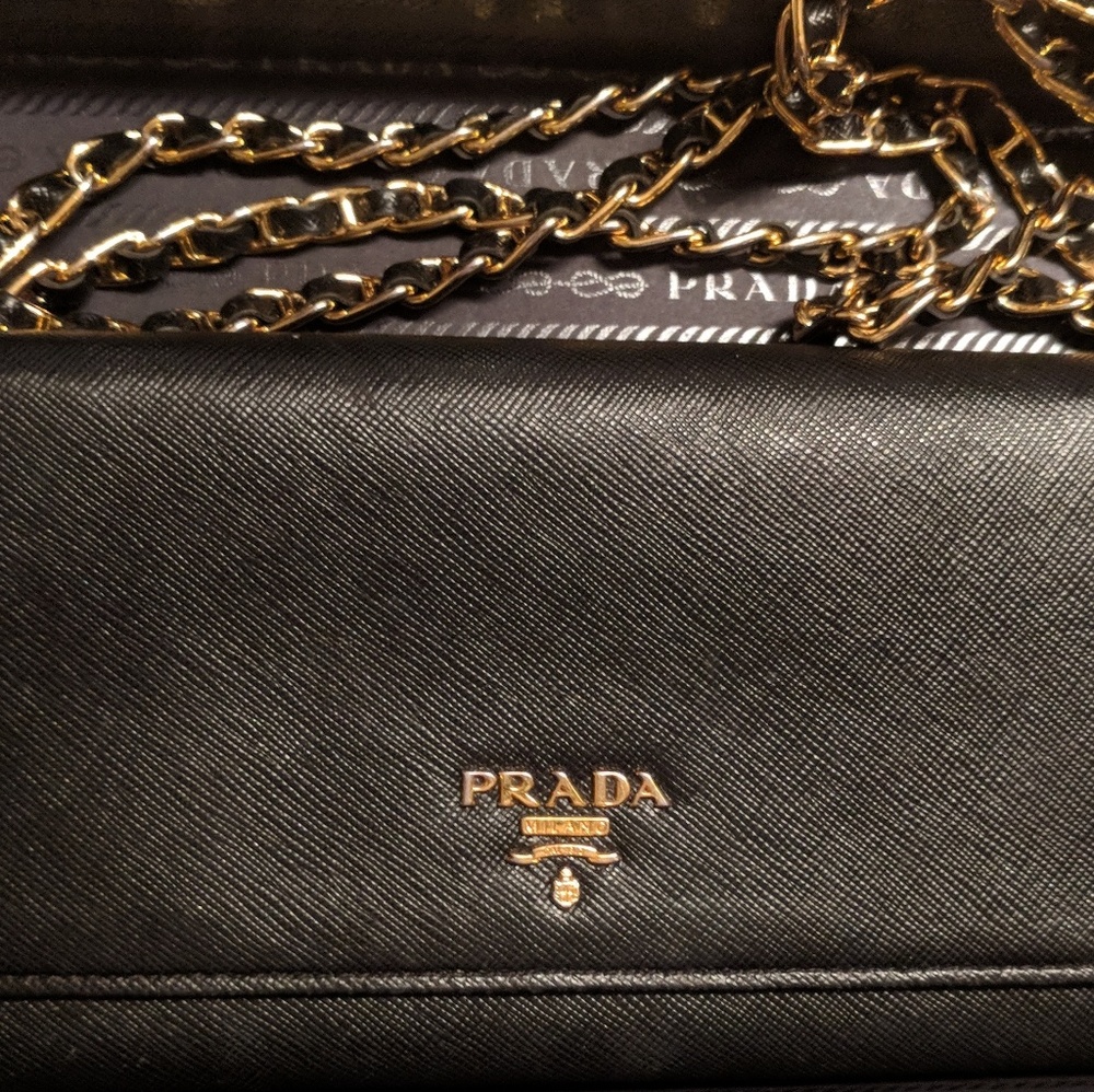 Prada Saffiano Leather Crossbody Handbag